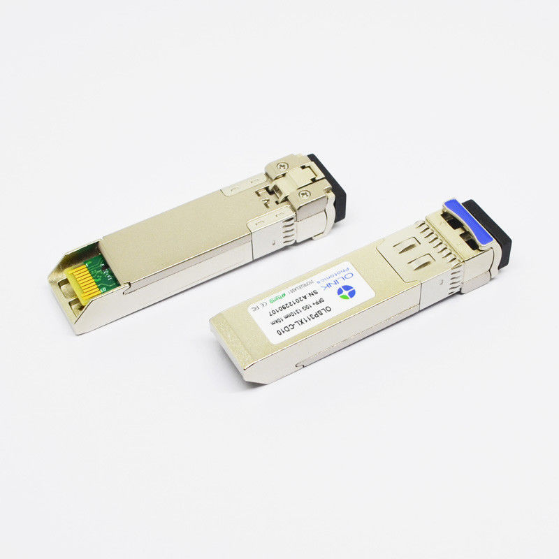 SMF 10Gbps SFP+ Fiber Transceiver Module 1310nm 10km 3.3V Single Mode
