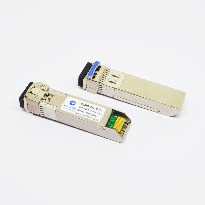 Customized 25G SFP28 LR Transceiver 1310nm 10km DOM LC Single Mode Fiber